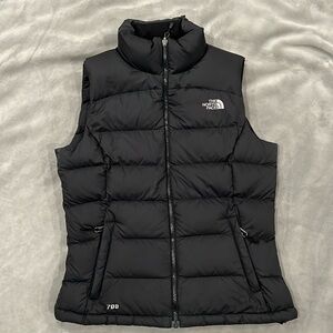 The North Face black puffer vest